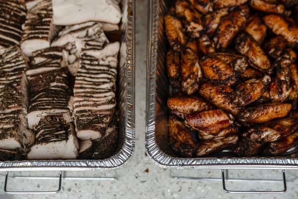 catering trays of bbq