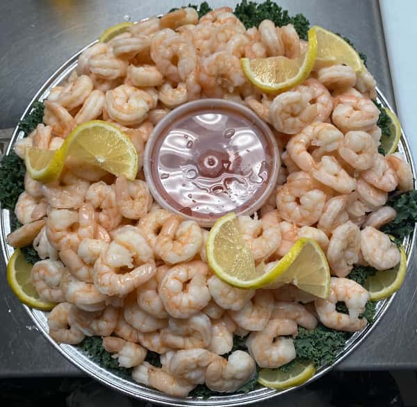 large shrimp cocktail platter