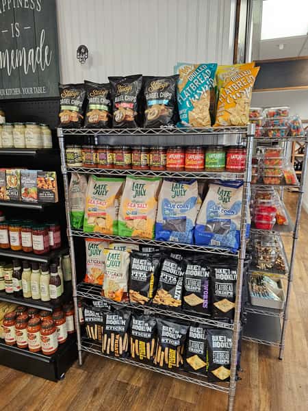 display of chips and snacks