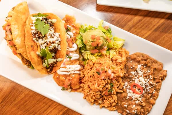 Combo #4 Two Tacos + Enchilada