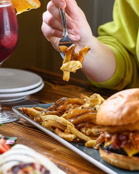 burger and fries