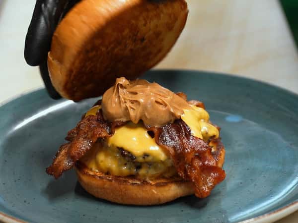 Peanut Butter & Bacon Smash Burger