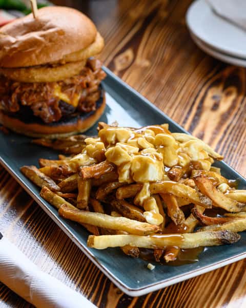 burger and fries