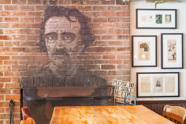 poe drawing on wall