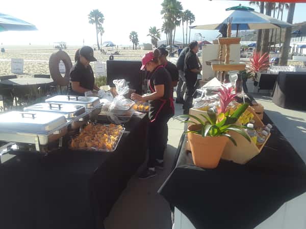 outdoor catering setup