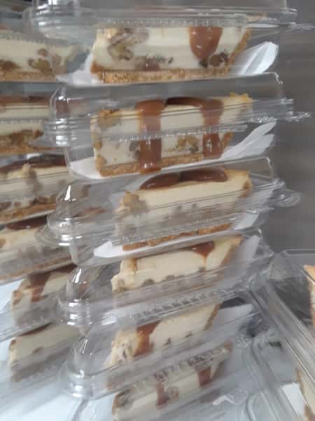 individually packaged slices of cheesecake