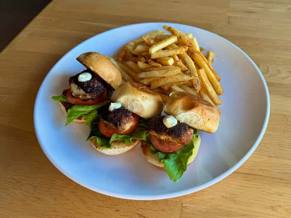 Blackened Smoked Cod Sliders