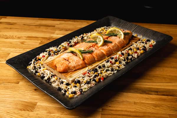 Cedar-Planked Whole Salmon