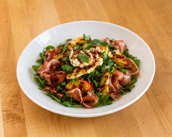 Grilled Peach & Burrata Salad