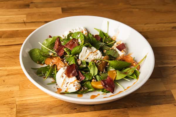 Grilled Peach & Burrata Salad