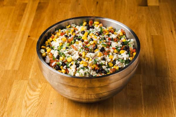 Cilantro Lime Rice With Corn & Black Bean Salsa