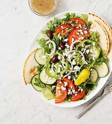 Pita and salad