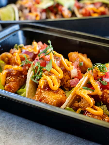 Crispy Korean Chicken Tacos
