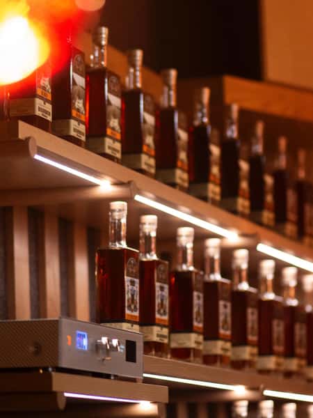 Bottles of Stone Groove whiskey