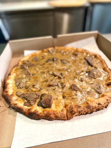 Braised Short Rib, Mushrooms, Onions, Cognac Cream Sauce