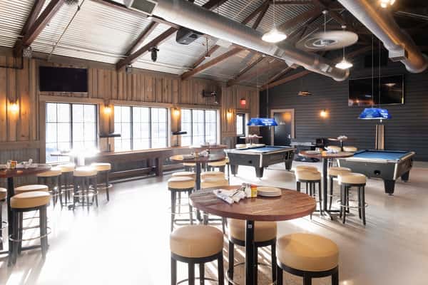 bar area with pool tables