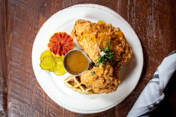 chicken and waffles