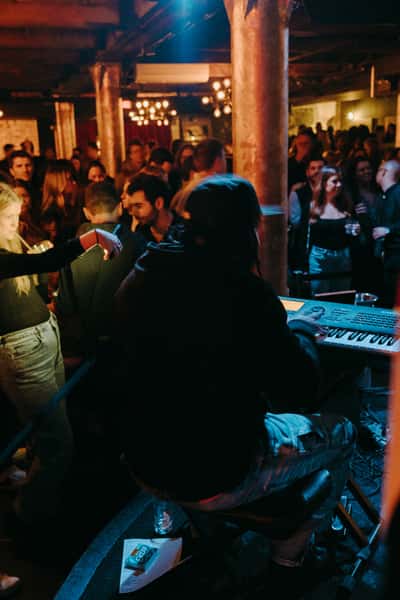 man playing the piano 