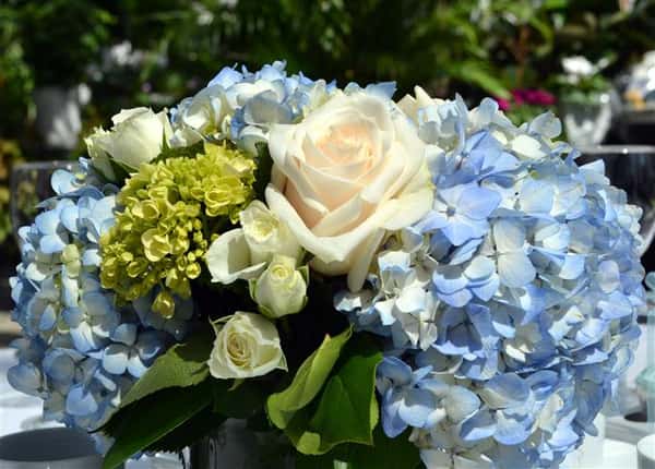floral arrangements on tables