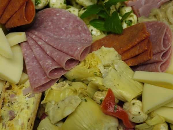 various meat and cheese