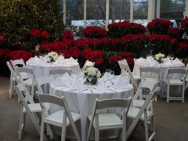 floral arrangements on tables