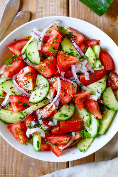 Heirloom Tomato & English Cucumber Salad