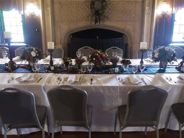 long decorated table
