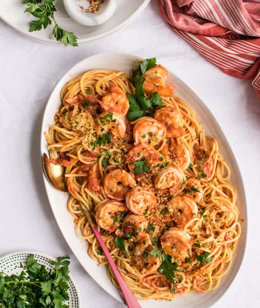 Shrimp Fra Diavolo w/ Linguine