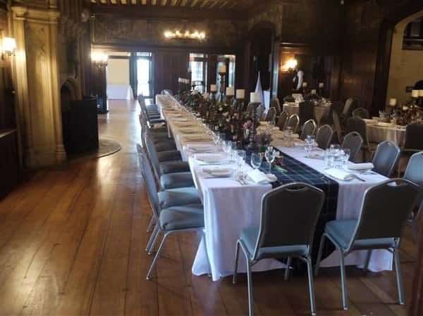 long decorated table