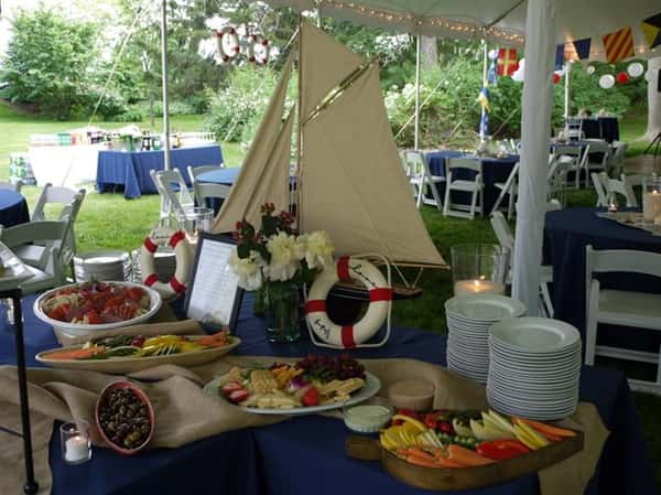decorated catering table