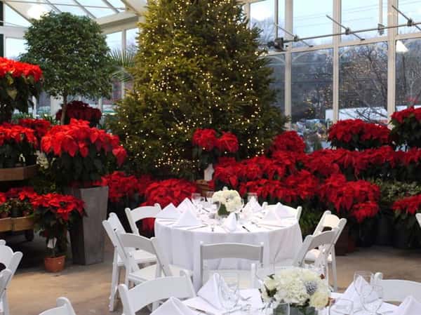 floral arrangements on tables