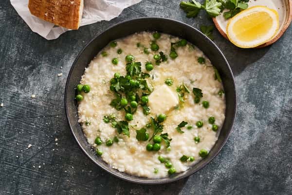 Spring Pea & Shaved Parmesan Risotto