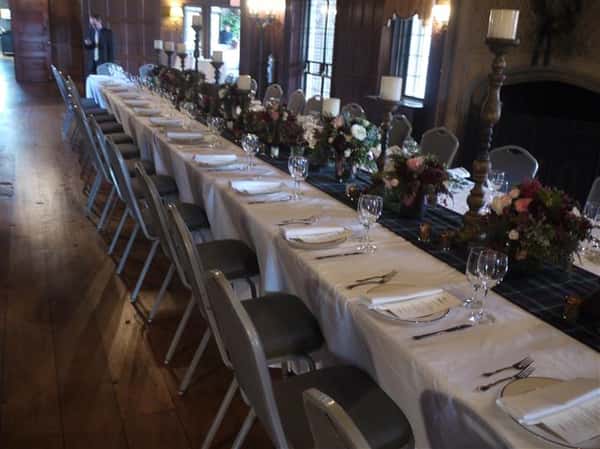 long decorated table
