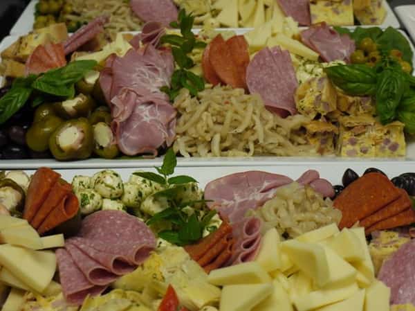 various meat and cheese
