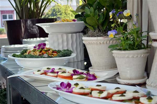 food items on platters