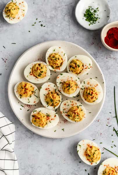 Deviled Eggs w/ Chives 