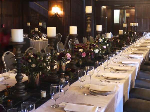 long decorated table