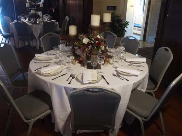 round decorated table