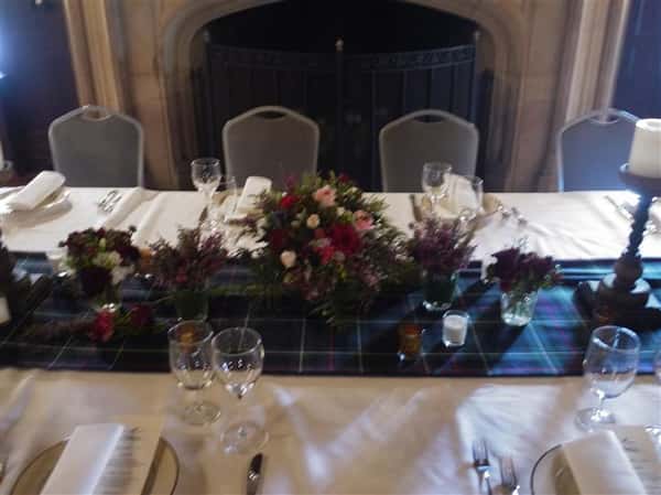 long decorated table