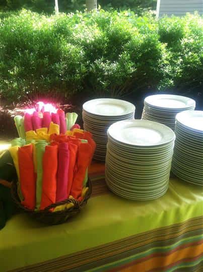 silverware and plates
