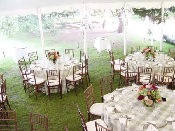 floral arrangements on tables