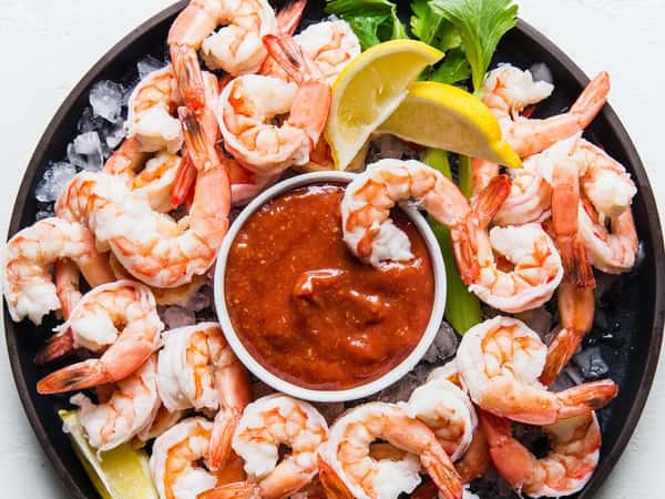 Jumbo Shrimp Cocktail with Horseradish Cocktail Sauce