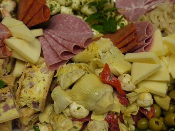 various meat and cheese