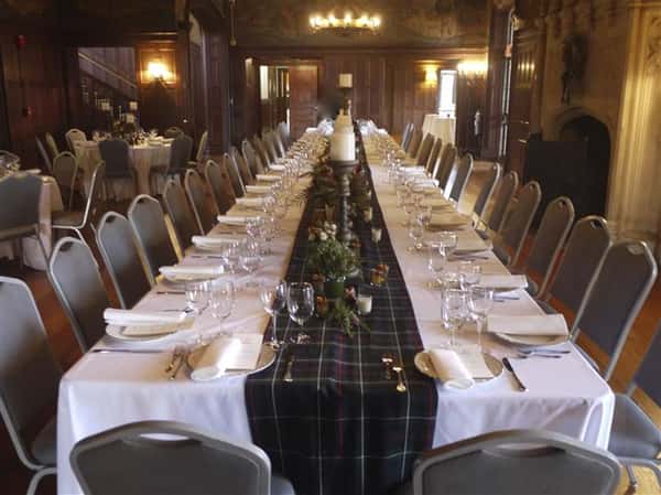long decorated table