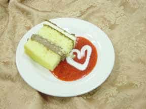 piece of cake on a plate