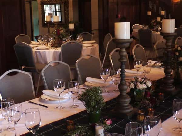 long decorated table