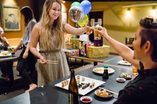 woman celebrating a birthday
