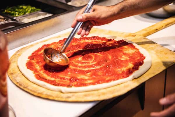 making pizza