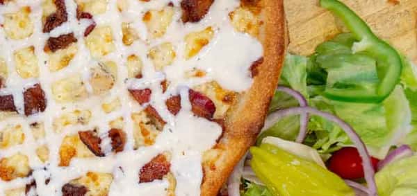 pizza and veggies
