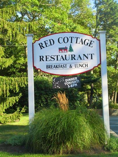 Red Cottage Restaurant sign